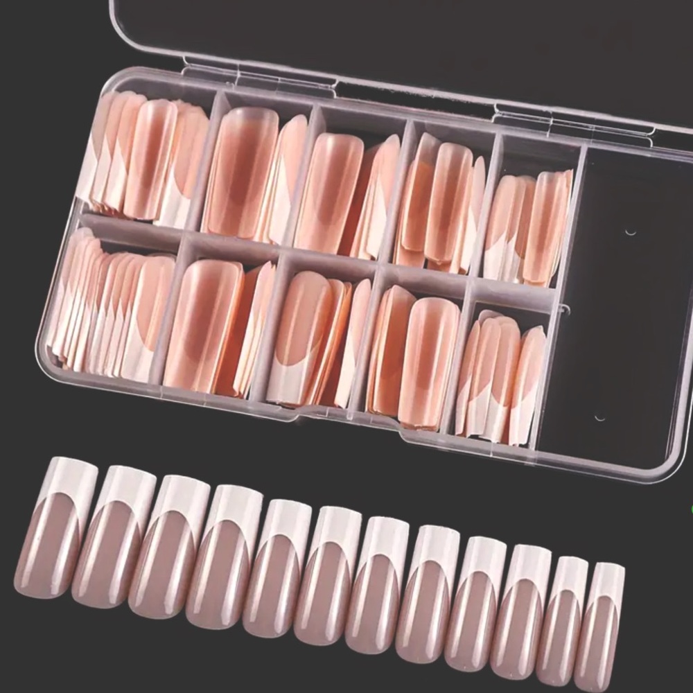 120 PC White French Tip Acrylic Press on Nails
